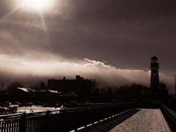 Built structure against cloudy sky