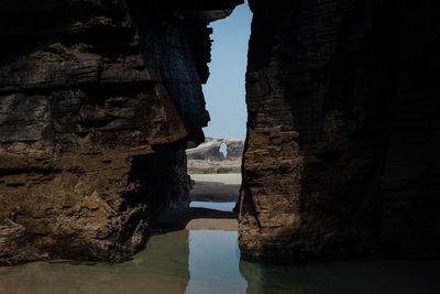 Rock formations at seaside