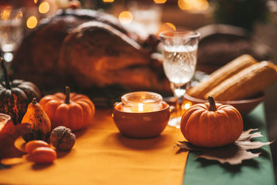 Close-up of food on table