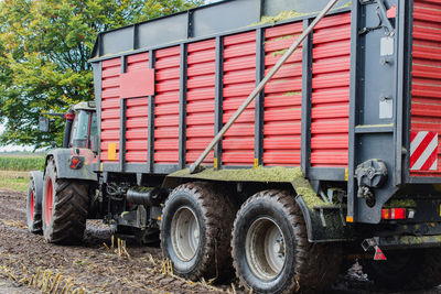 Truck on field