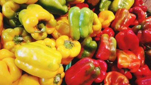 Full frame shot of bell peppers