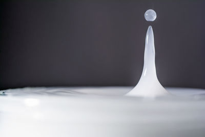 Close-up of water drops against black background