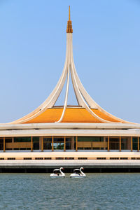 View of building against cloudy sky