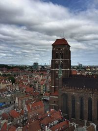 View of clock tower in city