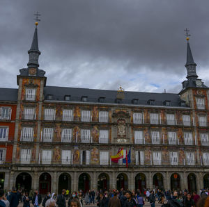 Group of people in front of building