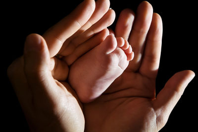 Close-up of hands