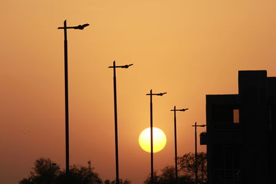 Low angle view of street light