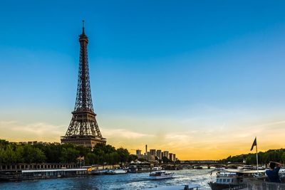 Sunset photography of paris