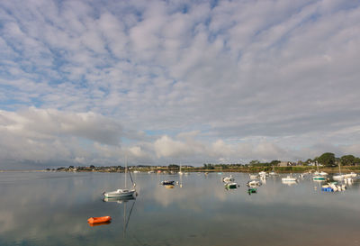 Port du vieux passage at plouhinec in the etel estuary in brittany in france