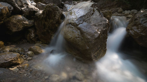 Scenic view of waterfall