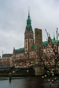 View of the hamburg city hall in germany.