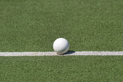 High angle view of ball on table