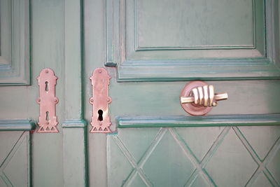 Close-up of closed door