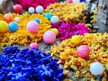 Close-up of multi colored candies