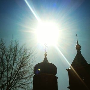 Low angle view of church against sky