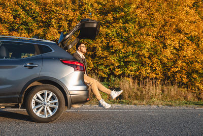 Car on road