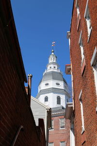 Low angle view of temple against clear sky