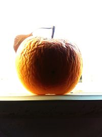 Close-up of apple on plate