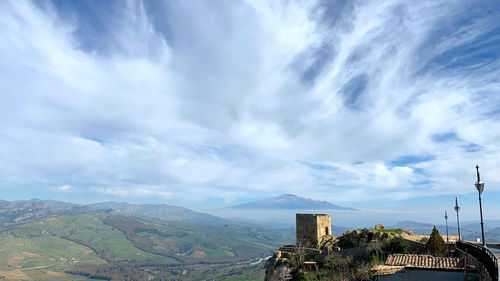 Panoramic view of buildings against sky