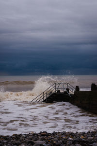 Scenic view of sea against sky at cromer