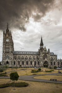 View of cathedral against cloudy sky