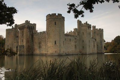 Reflection of buildings in lake