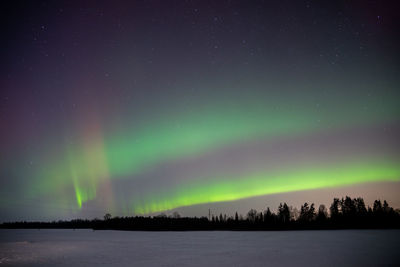 Northern lights at night