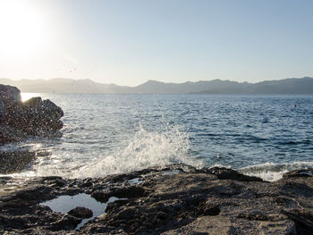Scenic view of sea against sky