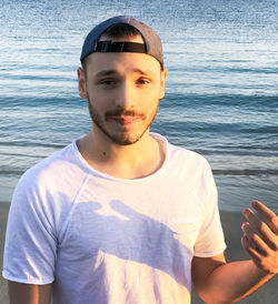 Portrait of young man in swimming pool