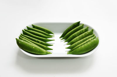 Close-up of vegetable over white background