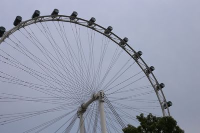 Low angle view of ferris wheel against sky