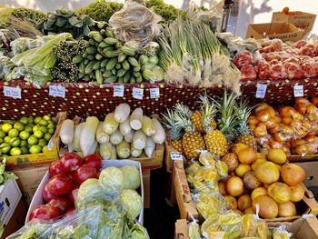 Fruits for sale at market stall