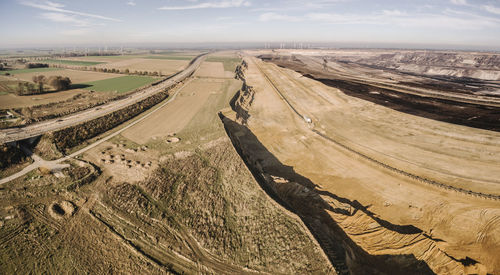 Scenic view of coal mine