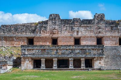 Maya ruins in the unesco world heritage site of uxmal, in yucatan, mexico