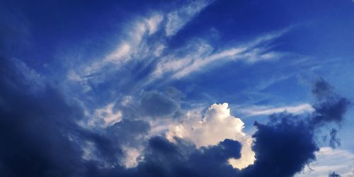 Low angle view of clouds in sky