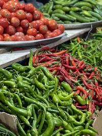 Full frame shot of vegetables for sale at market stall