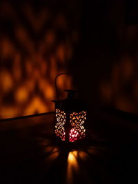 Close-up of illuminated light painting