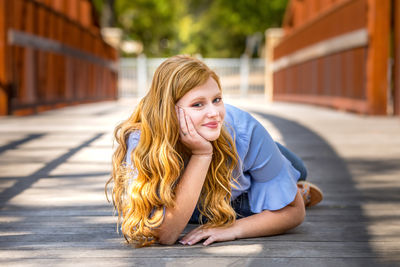 Portrait of young woman