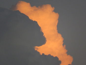 Low angle view of orange sky