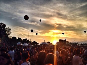 Crowd of people during music festival