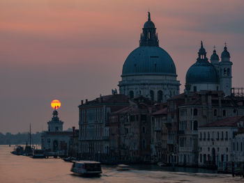 View of building against sky during sunset