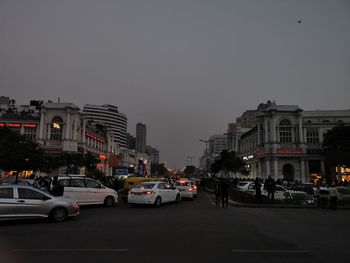 Cars moving on road