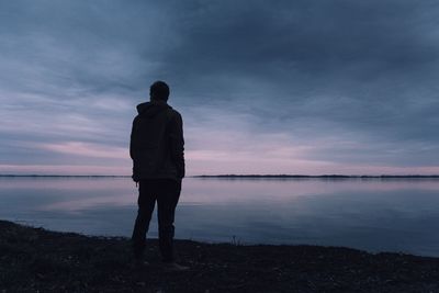 Lonely man by the sea