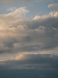 Low angle view of sky during sunset