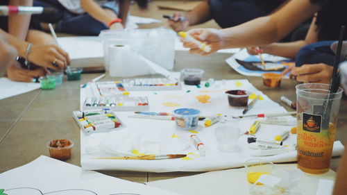People having food in restaurant