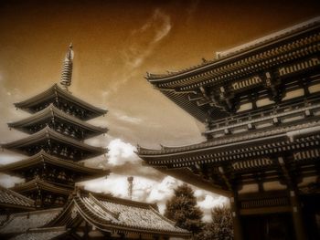 Low angle view of temple