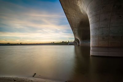 Bridge over river against sky