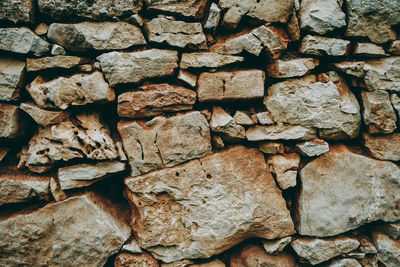 Full frame shot of stone wall