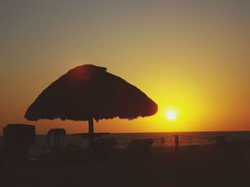 Scenic view of sunset over sea