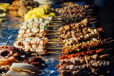 Close-up of food on table